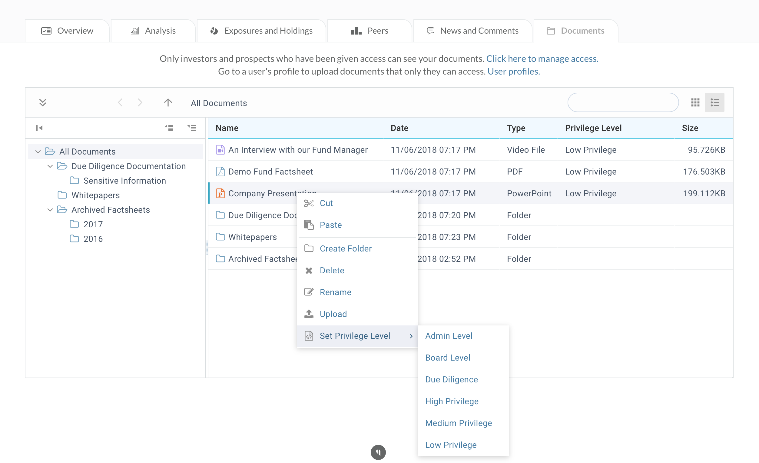 FundPortal Document Room Update